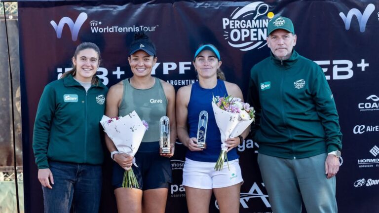 FLOR URRUTIA Y REBECA PEREIRA, CAMPEONAS DE DOBLES EN EL W35 DE PERGAMINO